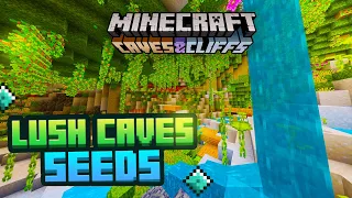 Top 5 1.17 Lush Cave Seeds & Cords For Minecraft Bedrock || MCPE, PS4, Xbox, Win 10, Switch ||