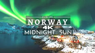 Norway 4K Drone Footage | Relaxation Film with Calming Music | Land of Midnight Sun | 8K UHD World