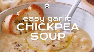 Vegan Garlic Chickpea Soup