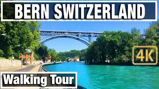 4K City Walks: Bern Switzerland River Walk  - Virtual Walk Walking Treadmill Video