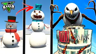 ATUALIZEI o BONECO de NEVE FRACO até o BONECO de NEVE nível DEUS no GTA 5 !