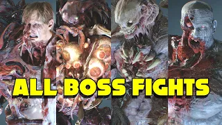 RESIDENT EVIL 2 Remake - All Bosses | All Boss Fights and Endings