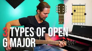 3 Types Of Open G Major | Guitar Lesson
