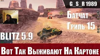 WoT Blitz - Как выживать на картоне. Гриль 15 и Батчат без ХП - World of Tanks Blitz (WoTB)