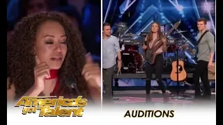 We Three Music: Sibling Trio TEARFUL Tribute To Their Late Mom  | America's Got Talent 2018