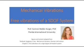 Narrated Lecture CH 2 Free Vibration Part 1 Undamped system