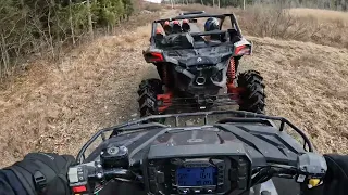 Riding the power lines with the boys! Polaris Sportsman 570 Part 1