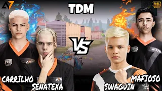 CARRILHO, SENATEXA vs SWAGUIN, MAFIOSO | 2v2 TDM FIGHT | TeaM Alpha 7| PUBG MOBILE | OSTINBOT