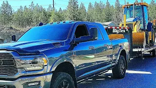 2021 Ram 3500. Hauling a backhoe.