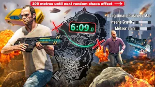 NEW Every 100 Metres Causes Random CHAOS Effect! Can I Cross GTA 5?