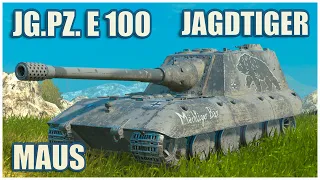 Maus, Jagdpanzer E 100 & Jagdtiger • WoT Blitz Gameplay