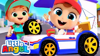 Wheels On The Truck | Little Angel Kids Songs & Nursery Rhymes