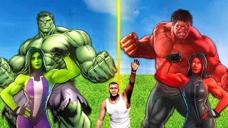 GTA 5 : Hulk VS Red Hulk Family With Shinchan & Pinchan in GTA 5