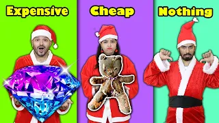 Cheap Vs Expensive Vs Nothing Gift Challenge | Christmas Special Challenge | Hungry Birds