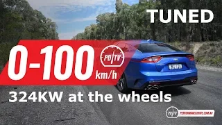 TUNED Kia Stinger GT (324kW atw) 0-100km/h & engine sound