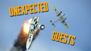 A Flight of Three - Unexpected Guests BF-110's in Action IL-2 Sturmovik - BOS