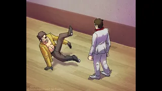 cat breakdancing but its majima