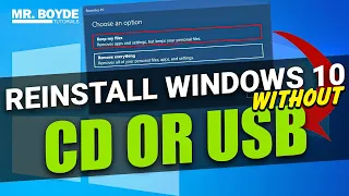 How to Easily Reinstall Windows 10 without CD or USB Drive