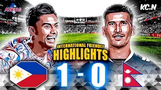 Philippines vs Nepal Highlights | Men's International Friendly #azkals