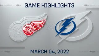 NHL Highlights | Red Wings vs. Lightning - Mar. 4, 2022