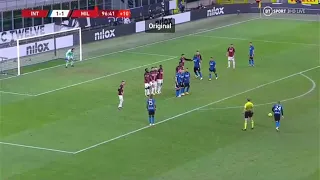 Inter Vs Milan Free-kick Eriksen Scores at the end of the match.