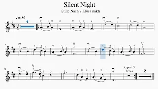 Silent Night Violin Backing Track. Christmas play along