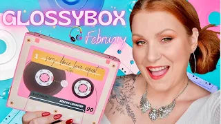 UNBOXING GLOSSYBOX FEBRUARY BEAUTY SUBSCRIPTION BOX - COSTS £10 WORTH OVER £80