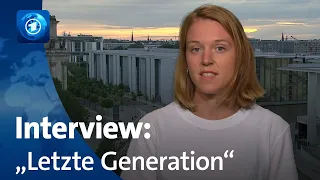 tagesthemen-Interview mit Lina Johnsen, Sprecherin der Klima-Protestbewegung „Letzte Generation“