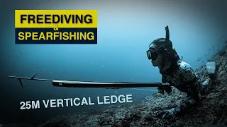 FREEDIVE and SPEARFISH on a 25M (80ft) ledge with Kimi Werner