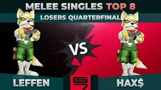 Leffen vs Hax$ - Losers Quarterfinal: Top 8 Melee Singles - Genesis 7 | Fox vs Fox