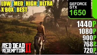 Red Dead Redemption 2 GTX 1650 | 1440P, 1080P, 900P, 768P, 720 + All + Best + X Box One X Settings.