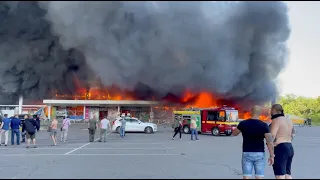 Russian missile strike kills at least 10 civilians at Ukrainian mall