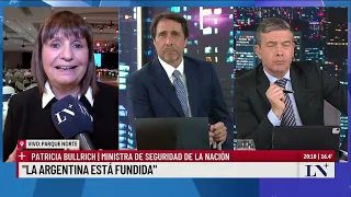 Patricia Bullrich: "La Argentina está fundida"