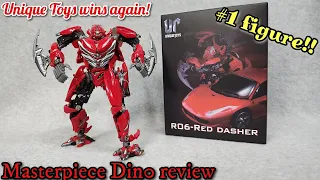 Masterpiece Dino Red Dasher R-06 Unique Toys transformer figure review red Ferrari