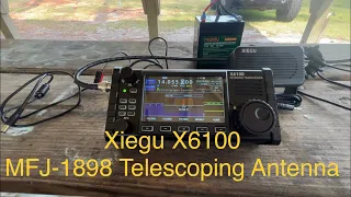 MFJ-1898 Telescoping Antenna paired with the Xiegu X6100…The first #POTA field trip!