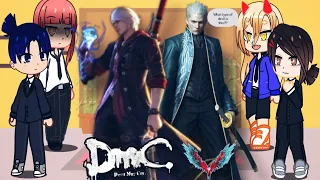 Chainsawman react to Denji as Dante and Vergil from Devil May Cry |DMC| gacha life| Compilation