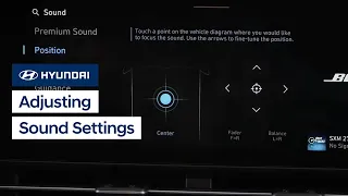 Adjusting Sound Settings | Hyundai