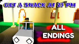 Get A Snack At 23 PM - ALL /working/ Endings [Roblox]