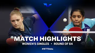 Kukulkova Tatiana vs Sreeja Akula | WTT Star Contender Doha 2021 | WS | R64