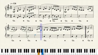 Wolfgang Amadeus Mozart "Eine Kleine Nachtmusik" Video Score Easy Piano (arr. by Free MusicKey)