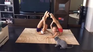 Kristina and Sasha Shmidt rythmic gymnastics // Кристина Шмидт гимнастика