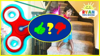 GIANT FIDGET SPINNER Chase and Hide N Seek Kids Pretend Playtime Family Fun Prank - Video Review