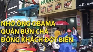 (VTC14)_Quán bún chả đông khách sau khi ông Obama đến ăn