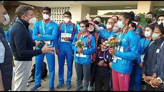 Sébastien Coe with Indian🇮🇳 athletes at world U20 Championship 2021, Nairobi 🇰🇪