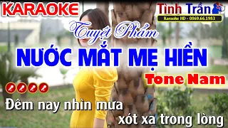Nước Mắt Mẹ Hiền Karaoke Nhạc Sống Tone Nam ( C#m - Bản Hay Nhất ) - Tình Trần Organ