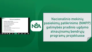 NMPP galimybės pradinio ugdymo atnaujinamų bendrųjų programų projektuose