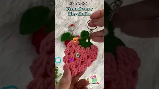 🍓🍓🍓 Strawberry Keychain (VP72) #shorts #crochet