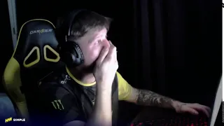 Реакция s1mple на победу