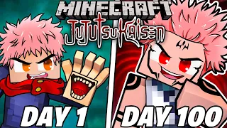 I Survived Minecraft Jujutsu Kaisen for 100 Days As Itadori... This Is What Happened