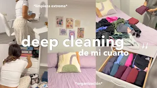 LIMPIANDO y ORDENANDO mi cuarto & ropa 🧺  *limpieza extrema+ organización*